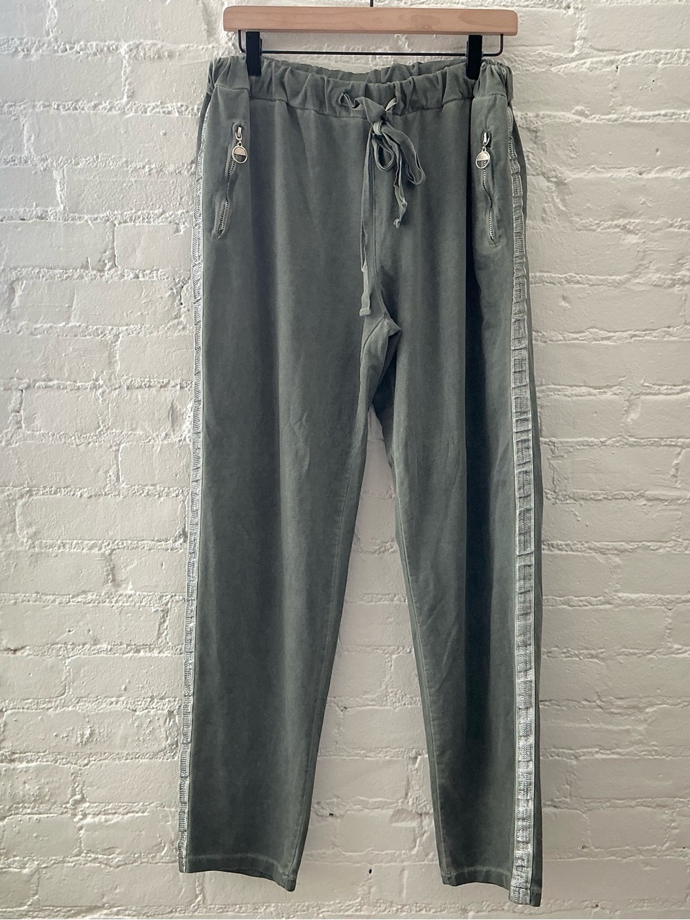 Tempo Paris Womens Pull-On Drawstring Pants Army Green Casual Comfort Size XL